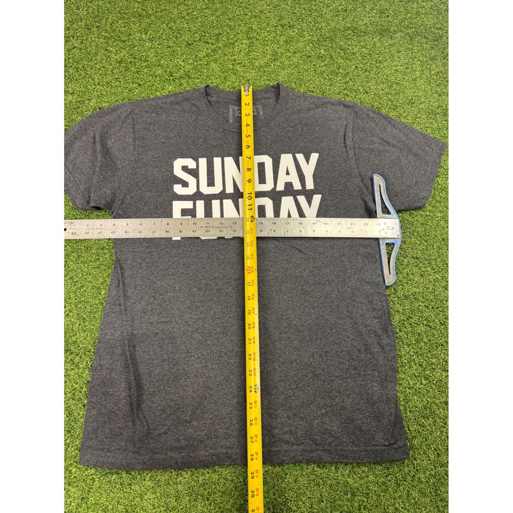 Sunday Funday Graphic T-Shirt Mens Large Charcoal Gray Heather Crewneck‎ - Picture 5 of 5
